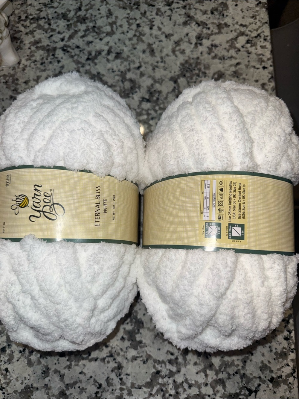 Eternal Bliss White Plush yarn